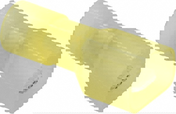 Wire Disconnect: Male, Yellow, Nylon, 12-10 AWG, 1/4